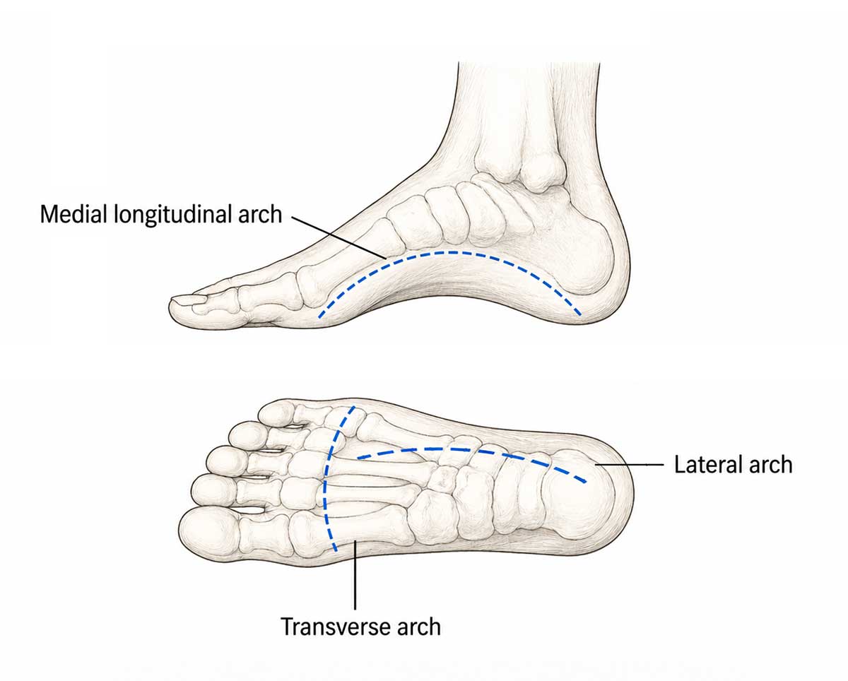 arches of the foot - flat feet problems